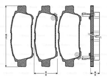 Комплект тормозных колодок BOSCH 0 986 TB2 393