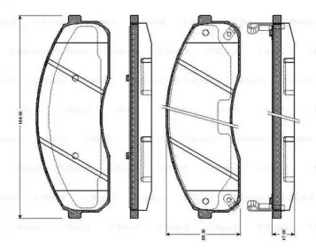 Комплект тормозных колодок BOSCH 0 986 TB2 394