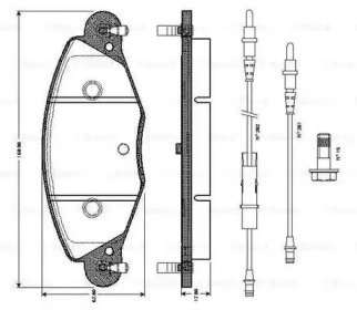 Комплект тормозных колодок BOSCH 0 986 TB2 398