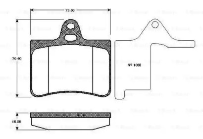 Комплект тормозных колодок BOSCH 0 986 TB2 400