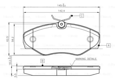 Комплект тормозных колодок BOSCH 0 986 TB2 402