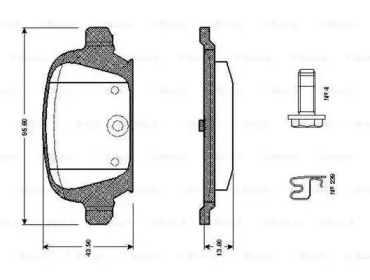 Комплект тормозных колодок BOSCH 0 986 TB2 404