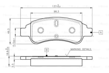 Комплект тормозных колодок BOSCH 0 986 TB2 408