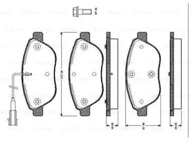 Комплект тормозных колодок BOSCH 0 986 TB2 415