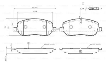 Комплект тормозных колодок BOSCH 0 986 TB2 418