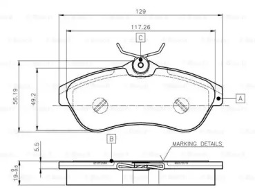 Комплект тормозных колодок BOSCH 0 986 TB2 419