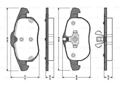 Комплект тормозных колодок BOSCH 0 986 TB2 421