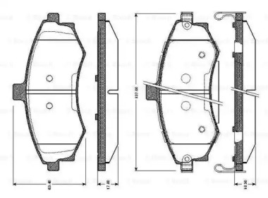 Комплект тормозных колодок BOSCH 0 986 TB2 423