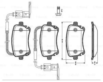 Комплект тормозных колодок BOSCH 0 986 TB2 425