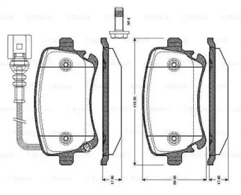 Комплект тормозных колодок BOSCH 0 986 TB2 426