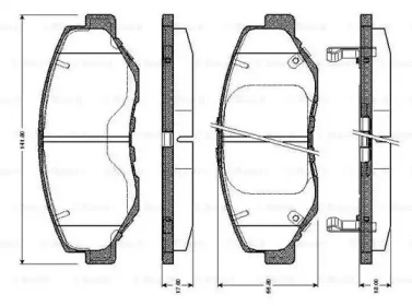 Комплект тормозных колодок BOSCH 0 986 TB2 427