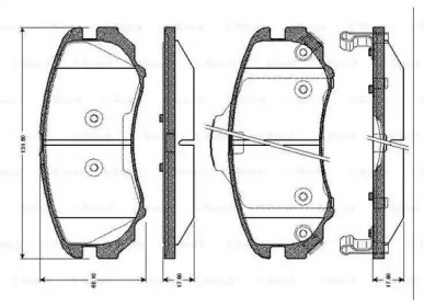 Комплект тормозных колодок BOSCH 0 986 TB2 429