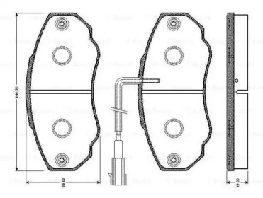 Комплект тормозных колодок BOSCH 0 986 TB2 432