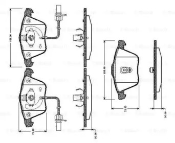 Комплект тормозных колодок BOSCH 0 986 TB2 436