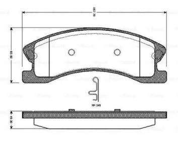 Комплект тормозных колодок BOSCH 0 986 TB2 439