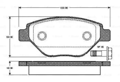 Комплект тормозных колодок BOSCH 0 986 TB2 442