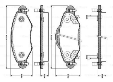 Комплект тормозных колодок BOSCH 0 986 TB2 443