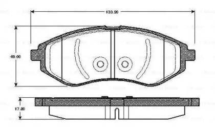 Комплект тормозных колодок BOSCH 0 986 TB2 447