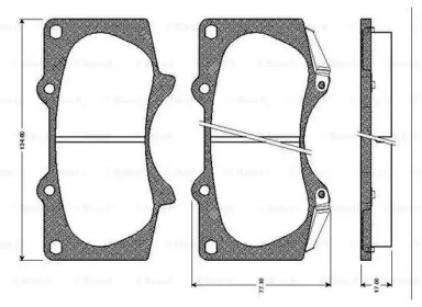 Комплект тормозных колодок BOSCH 0 986 TB2 449