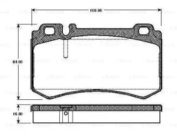 Комплект тормозных колодок BOSCH 0 986 TB2 453