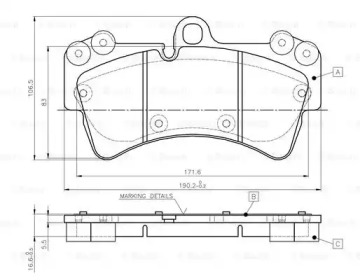 Комплект тормозных колодок BOSCH 0 986 TB2 455