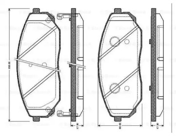 Комплект тормозных колодок BOSCH 0 986 TB2 461