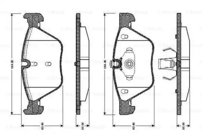 Комплект тормозных колодок BOSCH 0 986 TB2 466