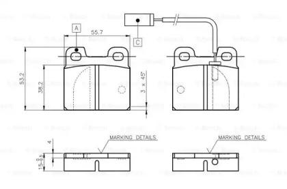 Комплект тормозных колодок BOSCH 0 986 TB2 469