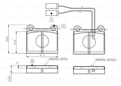 Комплект тормозных колодок BOSCH 0 986 TB2 471