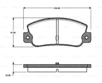 Комплект тормозных колодок BOSCH 0 986 TB2 481