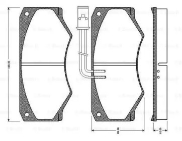 Комплект тормозных колодок BOSCH 0 986 TB2 484