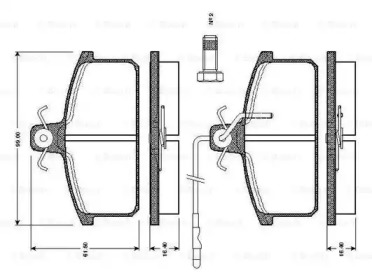 Комплект тормозных колодок BOSCH 0 986 TB2 501