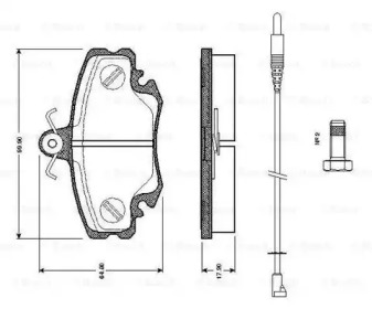 Комплект тормозных колодок BOSCH 0 986 TB2 513