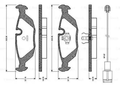 Комплект тормозных колодок BOSCH 0 986 TB2 531