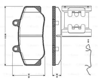 Комплект тормозных колодок BOSCH 0 986 TB2 542