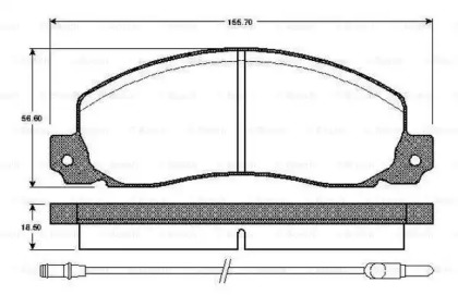 Комплект тормозных колодок BOSCH 0 986 TB2 554