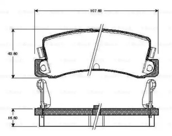 Комплект тормозных колодок BOSCH 0 986 TB2 564