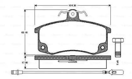 Комплект тормозных колодок BOSCH 0 986 TB2 567