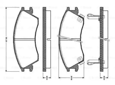 Комплект тормозных колодок BOSCH 0 986 TB2 570