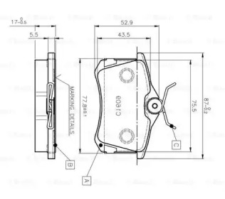 Комплект тормозных колодок BOSCH 0 986 TB2 591