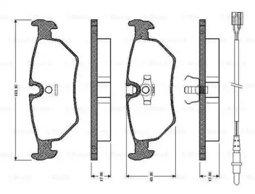 Комплект тормозных колодок BOSCH 0 986 TB2 593