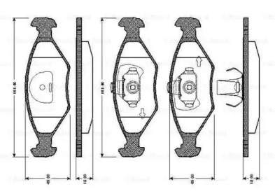 Комплект тормозных колодок BOSCH 0 986 TB2 605