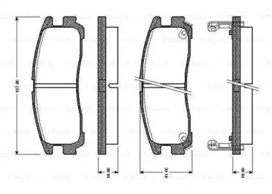 Комплект тормозных колодок BOSCH 0 986 TB2 615