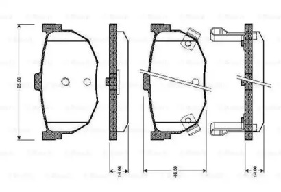 Комплект тормозных колодок BOSCH 0 986 TB2 618