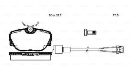 Комплект тормозных колодок BOSCH 0 986 TB2 621