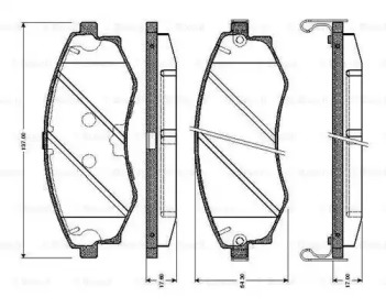 Комплект тормозных колодок BOSCH 0 986 TB2 634