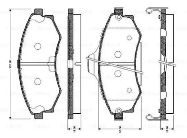 Комплект тормозных колодок BOSCH 0 986 TB2 636