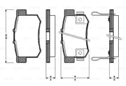 Комплект тормозных колодок BOSCH 0 986 TB2 637