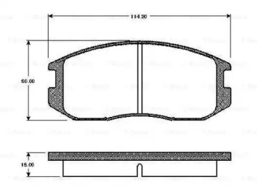 Комплект тормозных колодок BOSCH 0 986 TB2 650