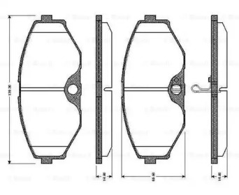 Комплект тормозных колодок BOSCH 0 986 TB2 660